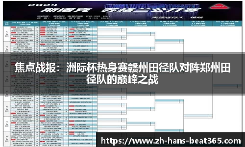焦点战报：洲际杯热身赛赣州田径队对阵郑州田径队的巅峰之战
